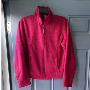 LL Bean Red Fleece Jacket sz S